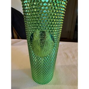 NWOT Starbucks Tumbler Tumbler Cup 24oz Studded Green Diamond Pattern